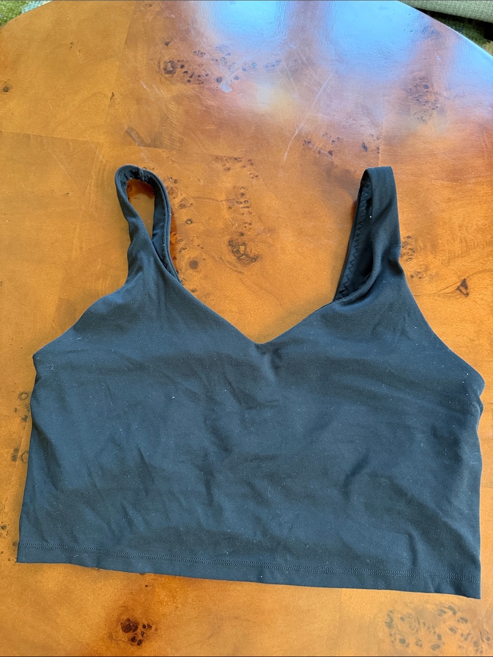 aerie Black Seamless Scoop Bralette Crop Top